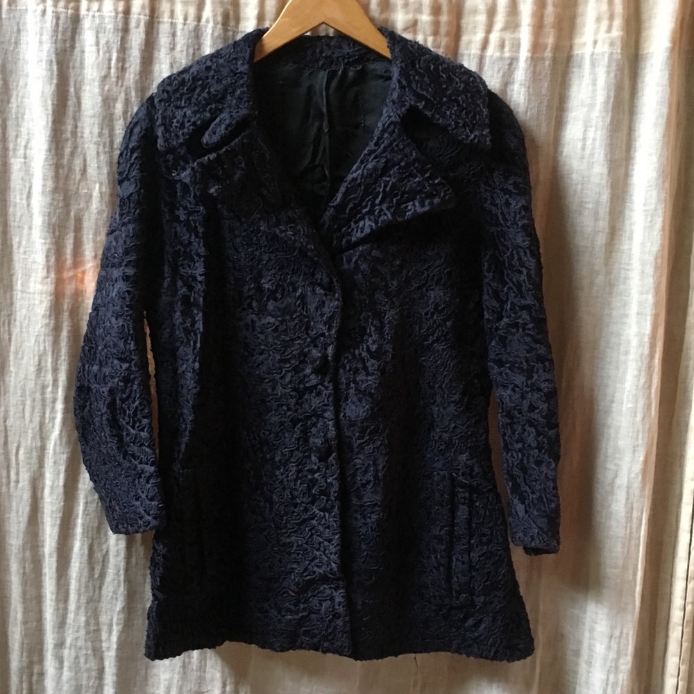Vintage lambswool fur coat